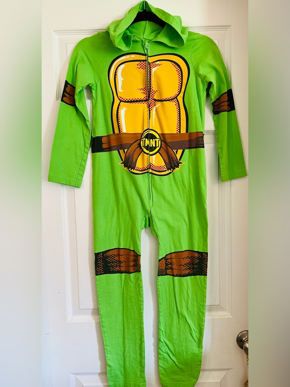 Teenage Mutant Ninja Turtles Kids Cotton Costume Hoodie Jumpsuit, size 10/12